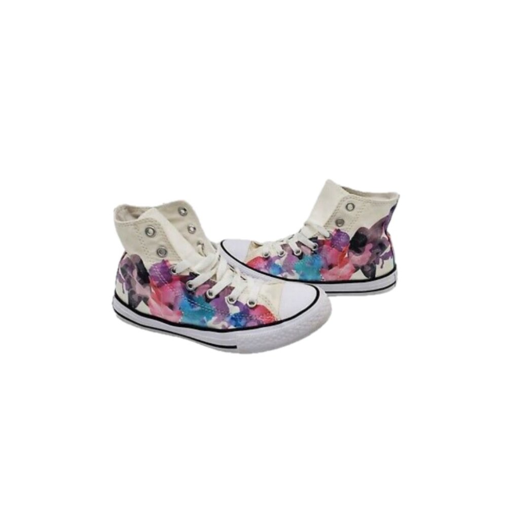 EUC CTAS Textile Pattern Pink Purple Sneaker Kicks 659021F (Jr. 3)